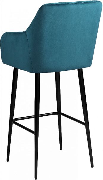 Барное поворотное кресло Барли К, Confetti izumrud/черный - Вид 6