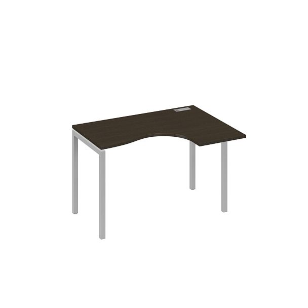 Стол эргономичный правый "Классика" на металлокаркасе DUE A4 А4 Б2 032 БП венге / металлокаркас серый - Вид 1