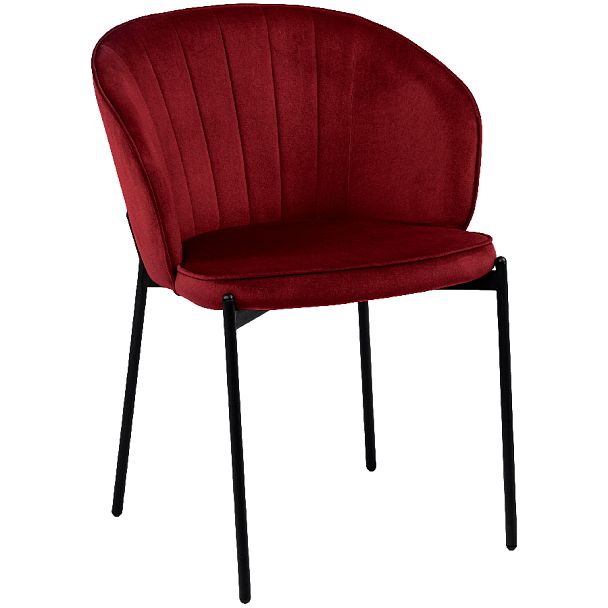 Комплект кухонных стульев Миэль бордовый велюр/черный, 3 шт. - Вид 3