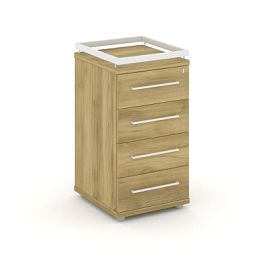 Rift Тумба приставная+рамка RF.TPR-002 Дуб Винченцо/Металл Белый 416*460*797 - Фото предпросмотра