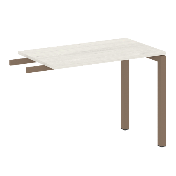 Metal System Quattro Приставной элемент на П-образном м/к 50БП.ПР-3 Дуб наварра/Мокко металл 1000*600*750 - Вид 1