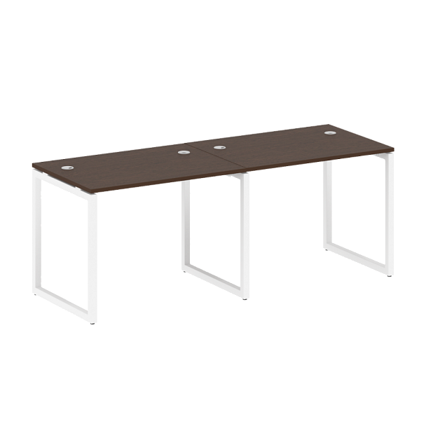 Metal System Quattro Р. ст. на 2 раб. места на О-образном м/к 40БО.СМ-2.1 Венге/Белый металл 2000*720*750 - Вид 1