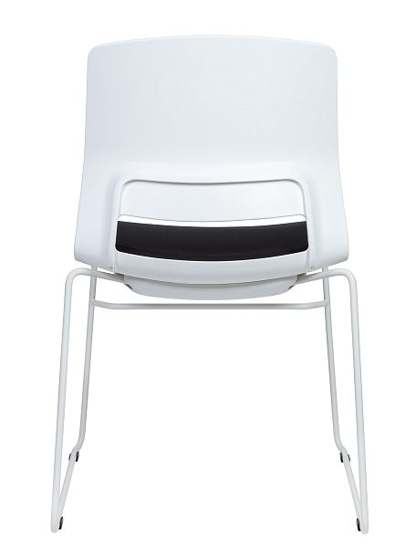 Стул / One / белый пластик / черная ткань, стопируемый - Вид 5
