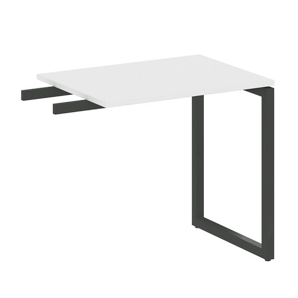 Metal System Quattro Приставной элемент на О-образном м/к 40БО.ПР-2 Белый/Антрацит металл 800*600*750 - Вид 1