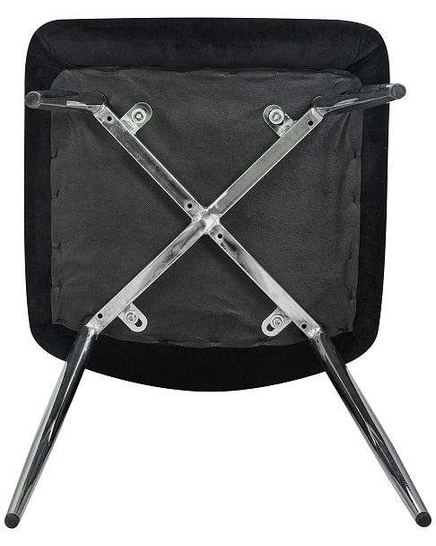 Стул обеденный DOBRIN ALEX (хром ножки, черный велюр (V108-77), ) - Вид 7