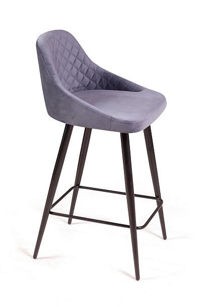 Стул полубарный Douglas ромб, бархат серый 27 - Вид 4