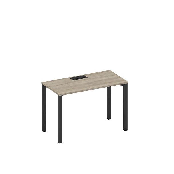 Стол письменный на металлокаркасе, столешница с заглушкой Space+ А1 ЧР 003 ВЛ вяз либерти/ черный гладкий - Вид 1