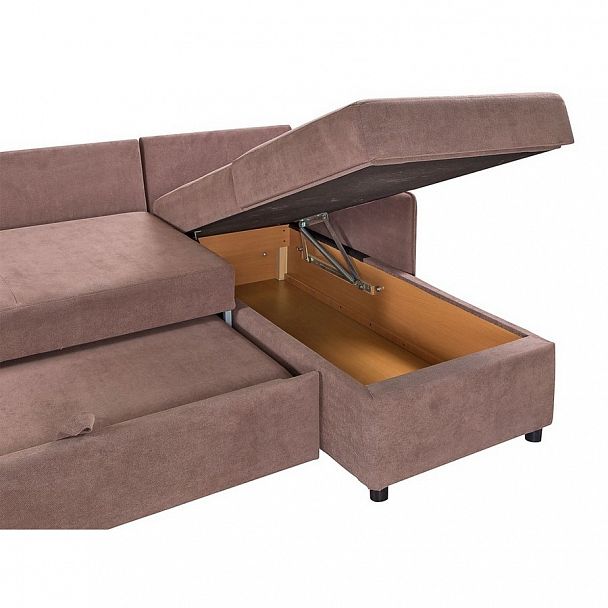 Угловой диван "Бэст" коричневый - Вид 2