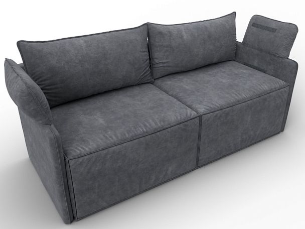 Диван прямой модульный Лига-106 Велюр серый - Вид 7