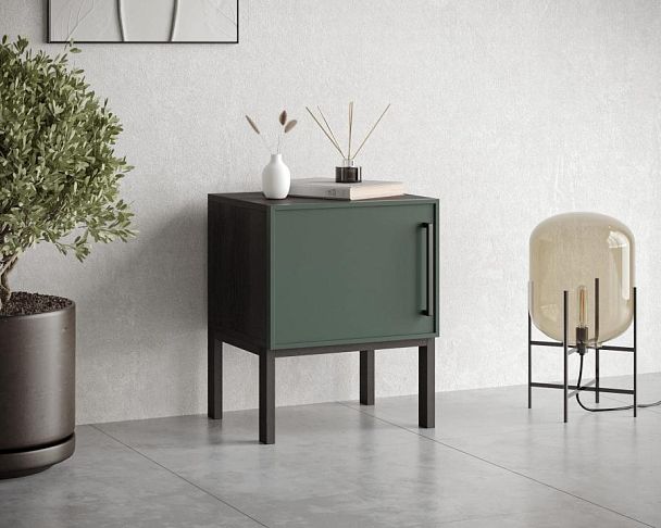 Тумбочка с дверкой Nicole NLN08G Зеленый - Вид 2