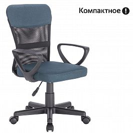 Кресло подростковое КОМПАКТНОЕ BRABIX "Jet MG-315", серо-синее, 531842 - Фото предпросмотра