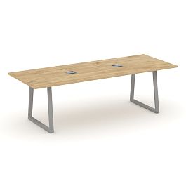 Style Project Direct Direct Стол переговорный SN-6T1.SPRG-258 Тиквуд Светлый/Металл Серый 2580*980*750 - Фото предпросмотра