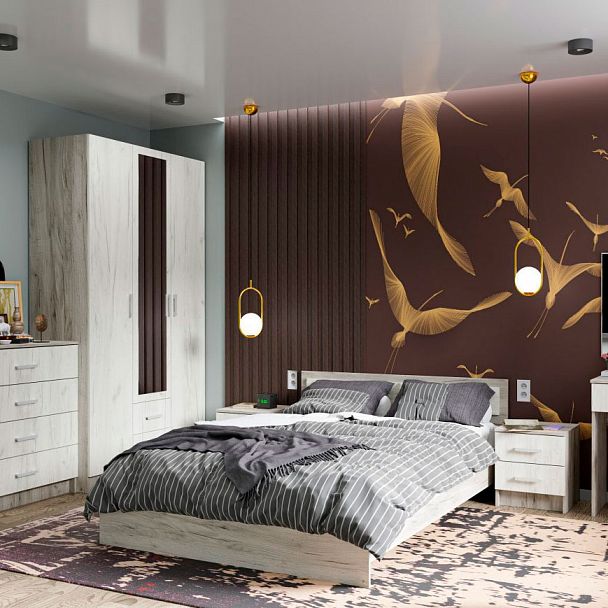 ГАРМОНИЯ КР 601 кровать (1,652х0,7х2,032) шимо темный/шимо светлый - Вид 3