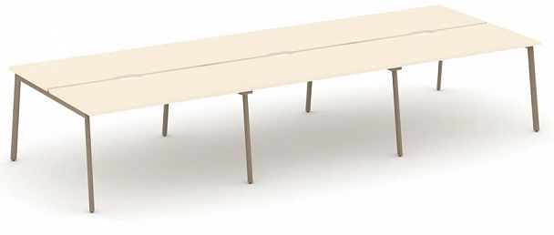 Рабочая станция на 6 мест " ESTETICA" ES.D.RS-6.3-VP Сатин - Вид 1