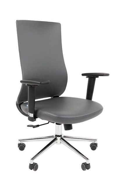 Офисное кресло Chairman 500LUX Россия экокожа cерый БП - Вид 1
