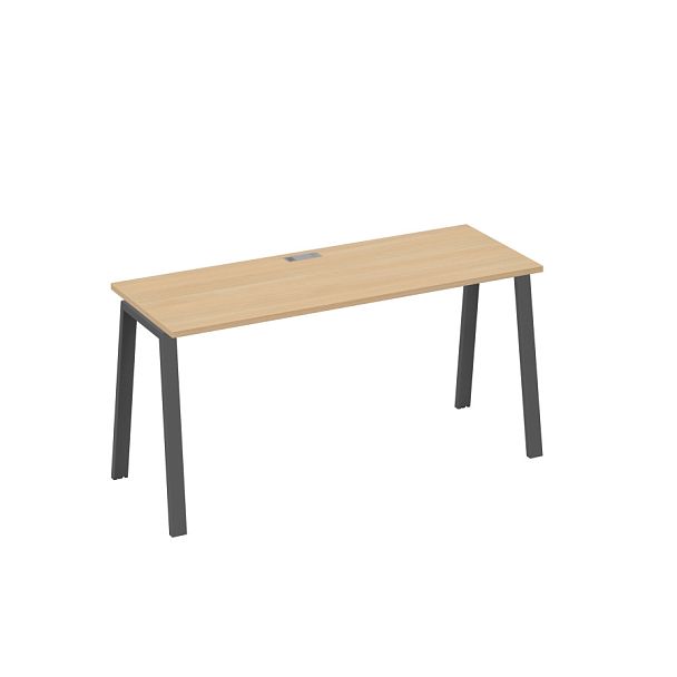 Стол письменный на металлокаркасе TRE A4 А4 Б3 005 БП натуральный дуб / металлокаркас антрацит - Вид 1