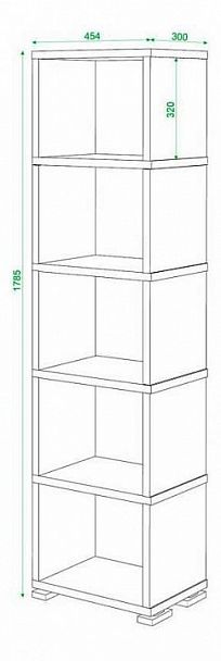 Стеллаж Домино СБ-15/5 Карамель - Вид 3
