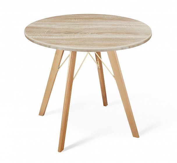 Стол Sheffilton SHT-TU9/80 МДФ прозрачный лак/дуб сонома светлый - Вид 2