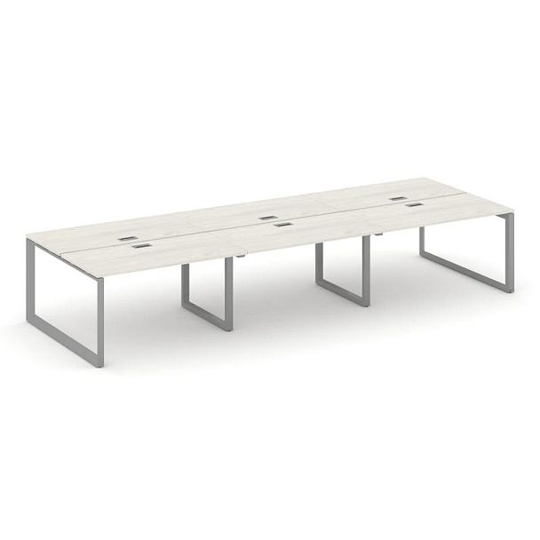 Style Project Next Рабочая станция двухсторонняя SN-59O.DRS-084 Дуб Наварра/Металл Серый/Серебро Заглушка 4740*1632*750 - Вид 1