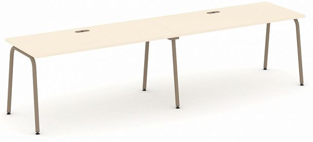 Рабочая станция на 2 места "ESTETICA" ES.RS-2.3-LK Сатин - Вид 1