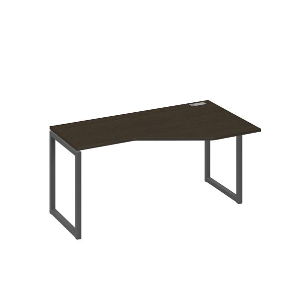 Стол эргономичный правый "Техно" на металлокаркасе QUATTRO A4 А4 Б4 056 БП венге / металлокаркас антрацит - Вид 1