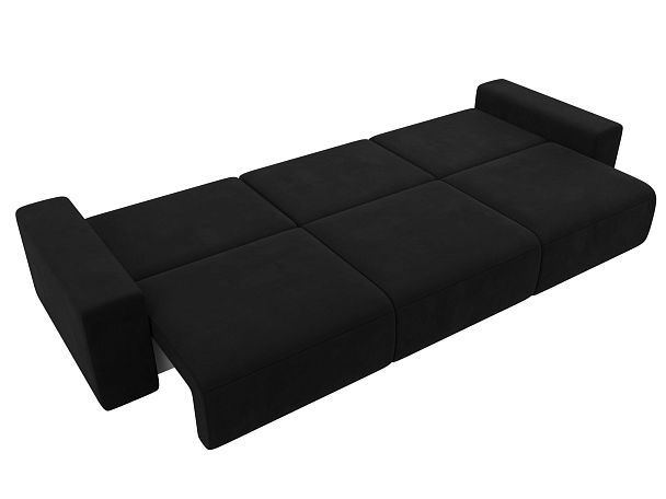 Диван прямой Лига-036 Классик Лонг Микровельвет черный - Вид 10