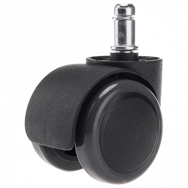 Колеса (ролики) BRABIX для кресла, прорезиненные, КОМПЛЕКТ 5 шт., шток d11 мм, черные, в коробе, 532009 - Вид 4