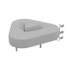 (nil-b3ug) Банкетка Нильс треугольная - Фото предпросмотра