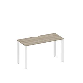 Стол письменный на металлокаркасе, столешница с вырезом Space+ А1 БГ 004.2 ВЛ вяз либерти/ белый гладкий - Фото предпросмотра