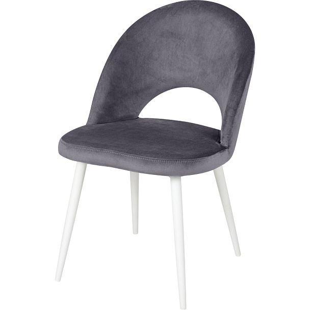 Стул кухонный Рэди серый велюр/белый - Вид 1