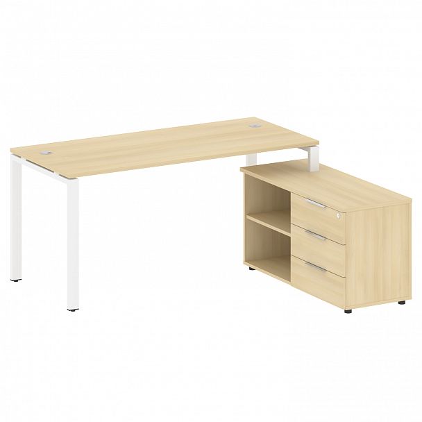 Рабочая станция "Metal System" БП.РС-СТС-2.4 акация/белый - Вид 1