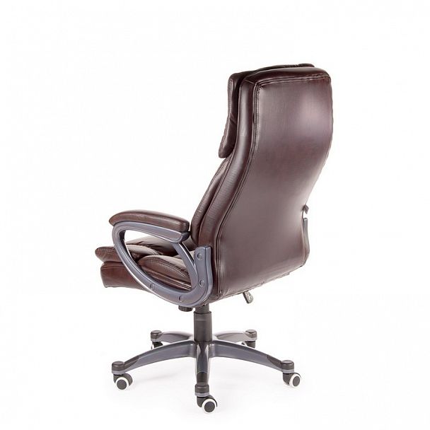 Кресло Мэдисон / (brown) серый пластик / темно-коричневая экокожа - Вид 6