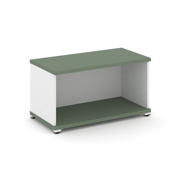 Concept Стеллаж 1 широкая секция, 1 ниша CN.STS-110 Кобо/Белый Бриллиант/Металл Белый 836*420*450 - Вид 1