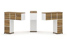 Concept Надставка низкая CN.ONN-005 Сандал Янтарный/Белый Бриллиант/Металл Черный 1099*365*1130 - Фото предпросмотра