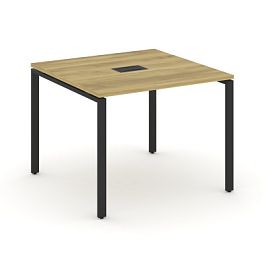 Concept Стол переговорный (1 столешница) CN.PRG-011 Дуб Винченцо/Металл Черный 980*980*750 - Фото предпросмотра