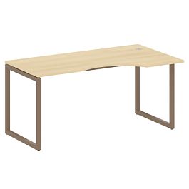 Metal System Quattro Стол криволинейный правый на О-образном м/к 40БО.СА-1 (R) Акация/Мокко металл 1600*900*750 - Фото предпросмотра