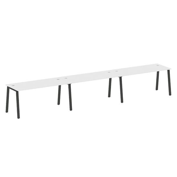 Metal System Р. ст. на 3 раб. места на А-образном м/к БА.СМ-3.4 Белый/Антрацит металл 4800*720*750 - Вид 1