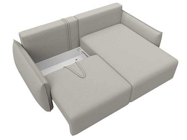Диван угловой Лига-051 НПБ угол универсальный Рогожка бежевый - Вид 7