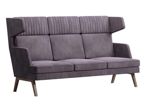 Диван Everprof Marko трехместный высокий Ткань Коричневый Темное дерево - Вид 1