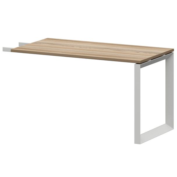 Бриф-приставка на металлокаркасе НТМПБ-О-735 Дуб сафари/Белый 1350x730x750 Аргентум-МП - Вид 1