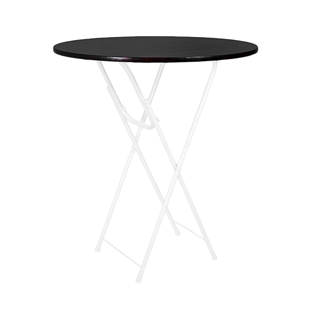 Стол Лидер 9, D80см, венге, белый - Вид 1