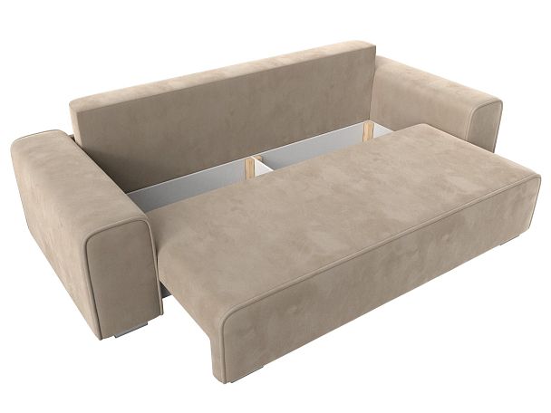 Прямой диван Лига-029 Велюр бежевый - Вид 7