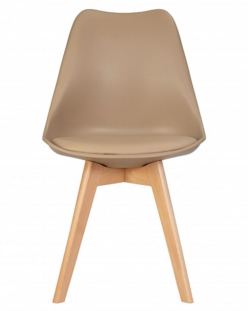 Стул обеденный DOBRIN JERRY SOFT (ножки светлый бук, цвет сиденья бежевый (GR-03)) - Вид 6