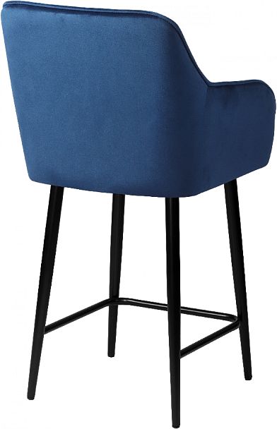 Полубарное поворотное кресло Мони К, Confetti blue/черный - Вид 5