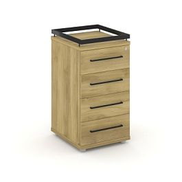 Rift Тумба приставная+рамка RF.TPR-002 Дуб Винченцо/Металл Черный 416*460*797 - Фото предпросмотра