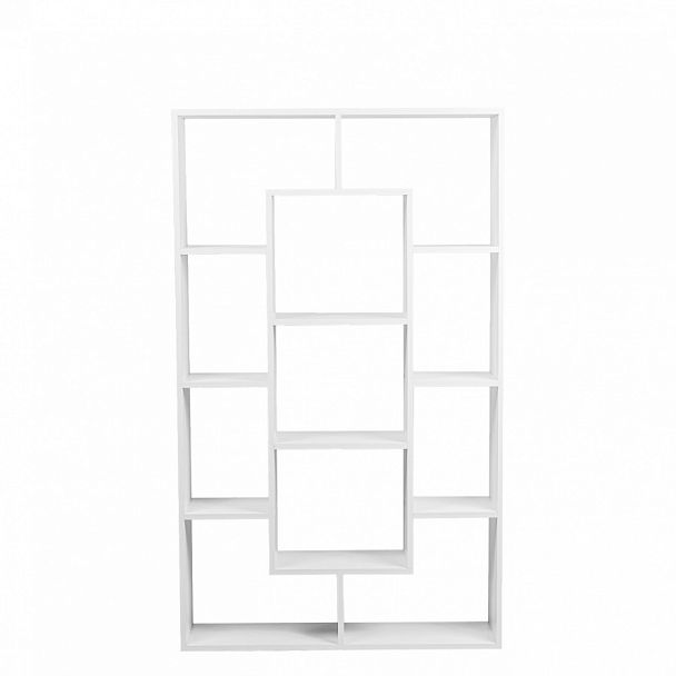Стеллаж книжный ЛДСП 900*250*1500, белый - Вид 1