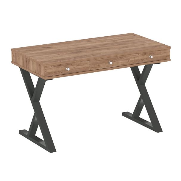 Home Office Стол письменный VR.SP-1-118.M Дуб табак/Антрацит металл 1180*600*750 - Вид 1