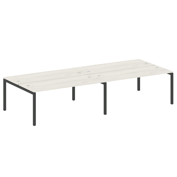 Metal System Quattro Р. ст. на 4 раб. места на П-образном м/к 50БП.СМ-4.5 Дуб наварра/Антрацит металл 3600*1475*750 - Вид 1