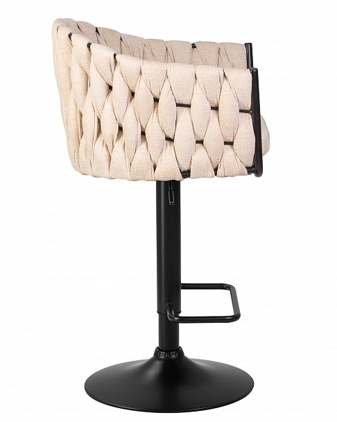 Стул барный DOBRIN LEON (бежевая ткань (LAR 275-1)) - Вид 4