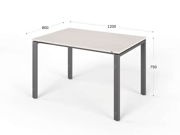 ЛАЙТ / LIGHT RLG015-12x8 Прямоугольный стол 120x80x75 Дуб Молочный - Вид 2